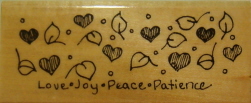 Anita's Stamps-1.75" x 4"-Love Joy Peace Patience