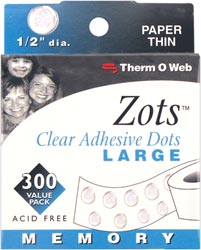 Zots Clear Adhesive Dots-300 Large