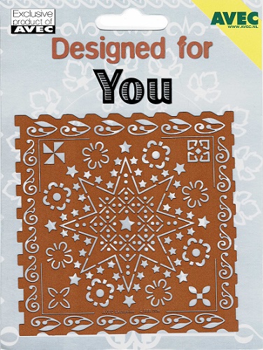 Avec Metal Stencil - Designed For You - Exclusive Square Star