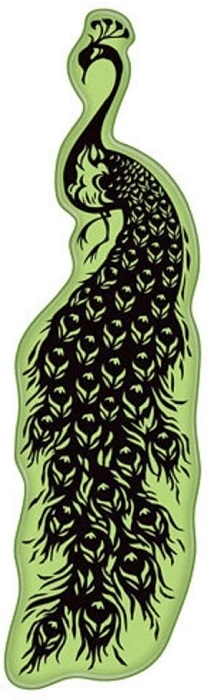 Inkadinkado Rubber Cling Stamp - Papercut Peacock