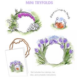 Art Impressions Mini TryFolds Cling Stamps Blessings To You