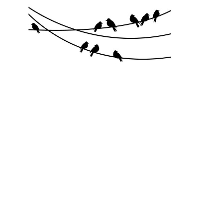 Darice Embossing Essentials Folder - Birds on Wire