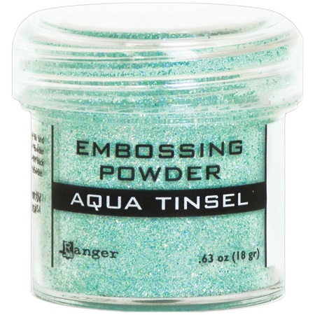 Ranger Embossing Powder - Tinsel - Aqua