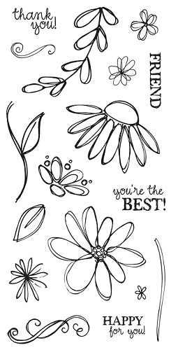 Fiskars Clear Stamps - Petals from Scratch
