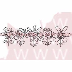 Woodware Clear Stamps 8\"x3\" Fab Flowers