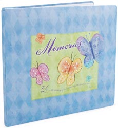 Heartland Designer Postbound Album - Flavia Memories W/Butterfli