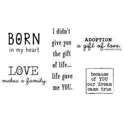 Unity Cling Rubber Stamps 5.5"X7.25" Born in my heart