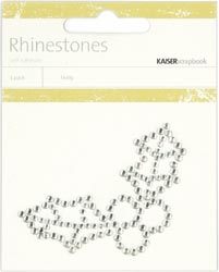 Kaisercraft Self-Adhesive Rhinestones Holiday - Holly Silver