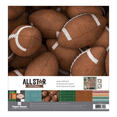 Paper House Paper Crafting Kit 12"X12" - Football