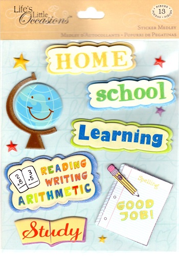K&Company Life's Little Occasions Sticker Medley-Homeschooling
