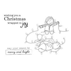 Unity Cling Rubber Stamps 5.5\"X7.25\" Twinkling Joy
