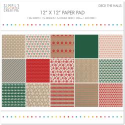 Simply Creative Paper Pad 12\"X12\" 20/Pkg - Deck The Halls