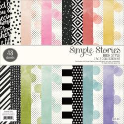 Simple Stories Single-Sided Paper Pad 12\"X12\" 48/Pkg High Style