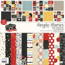 Simple Stories Single-Sided Paper Pad 12\"X12\" 48/Pkg Say Cheese