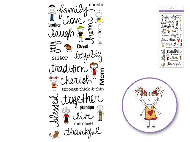 Forever In Time Clear Stickers - Family