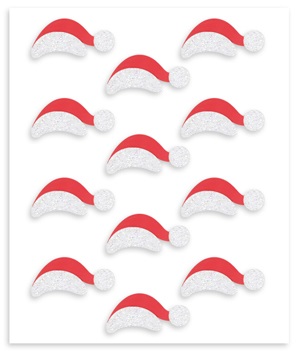 Forever In Time Holiday Trendz 3D - Holiday Icons Santa Hats