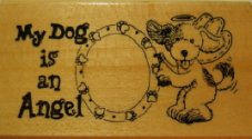 Anita's Stamps-2.5" x 4.5"-Dog Angel Frame