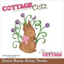 CottageCutz Die 4" x 4" - Gracie Bunny Giving Thanks