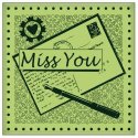 Inkadinkado Rubber Mini Cling Stamps - Miss You