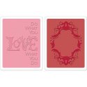 Sizzix Textured Impressions Embossing Folders - Frame & Love Set