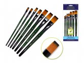 Color Factory Artist Brush Set x7 Wood Handle - Flat Set