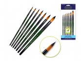 Color Factory Artist Brush Set x7 Wood Handle - Round