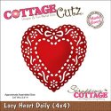CottageCutz Die 4"X4" - Lacy Heart Doily