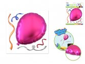Craft Decor Balloon Blast Wall Sticker 7.1"x 6.88"- Pink