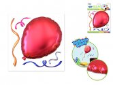 Craft Decor Balloon Blast Wall Sticker 7.1"x 6.88"- Red