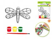 Krafty Kids Kit: DIY 3D Suncatcher w/3 Paints & Brush - Dragonfl