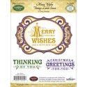 JustRite Papercraft Mini Cling Stamps 3.5"X4" Merry Wishes