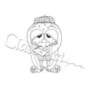 Class Act Cling Mounted Rubber Stamp 3"X5.5" Under The Weather