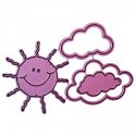 Cheery Lynn Designs - Whimsical Sun & Cloud 4pc Die Set