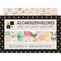 DCWV Boxed A2 Cards W/Envelopes (4.375"X5.75") Mariposa 36/Pkg