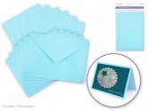 Forever in Time Card & Envelope Sets 6x 4.5"x6" - Baby Blue