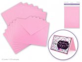 Forever in Time Card & Envelope Sets 6x 4.5"x6" - Baby Pink