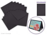 Forever in Time Card & Envelope Sets 6x 4.5"x6" - Black