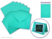 Forever in Time Card & Envelope Sets 6x 4.5"x6" - Tiffany Blue