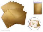 Forever in Time Card & Envelope Sets 6x 4.5"x6" - Gold Shimmer