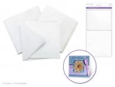 Forever in Time Card & Envelope Sets 5x 5.5"x5.5" - White