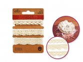 Craft Dcor Ribbons: Cotton Lace Medley 3yds - Ivory 2