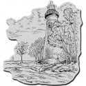 STAMPENDOUS- Cling Rubber 4 3/4"x 4 1/2" Marblehead Lighth