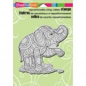 STAMPENDOUS- Cling Rubber 4 3/4"x 4 1/2" Pattern Elephant