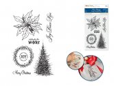Forever in Time Holiday Trendz Clear Stamps - Poinsettia