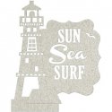 FabScraps Die-Cut - Sun Sea Surf & Lighthouse Large