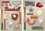 Paper House Chipboard Accents - Baseball
