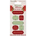 Dovecraft Winter Blooms Adhesive Toppers 7/Pkg Sentiments