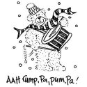 Gourmet Rubber Stamps Cling Stamps 2.75"X4.75" Aah Rump Pa Pum P