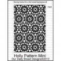 Our Daily Bread Cling Stamps 5"X3.5" Holly Pattern Mini