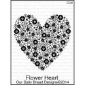 Our Daily Bread Cling Stamps 5"X3.5" Flower Heart